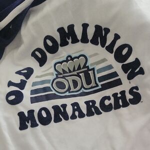 Old Dominion ODU Monarchs Rivalry Threads White and Blue Logo Tee LARGE EUC